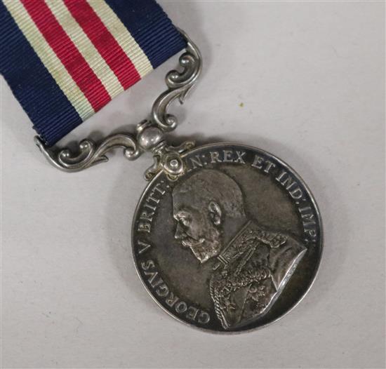 A British WWI George V Bravery in the Field award to Pte. F. G. Scribbens R.A.M.C.